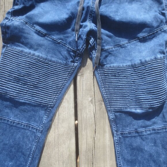 Bluenotes Denim Jean Slim Jogger Rugby Style Denim Jean Pants - Size Large. - Picture 5 of 10